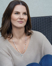 Load image into Gallery viewer, Rožinio opalo sidabro vėrinio ir apyrankės rinkinys moterims "Meilė sau"