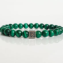 Load image into Gallery viewer, Malachite A+ Silver Bracelet for Women - "Abundance"