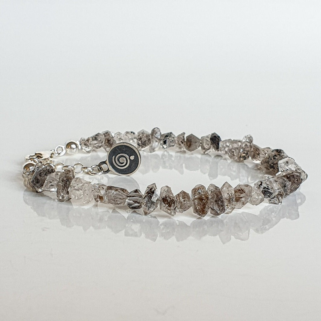 Herkimer Diamond from US Silver 925 Bracelet "Stone of Light"