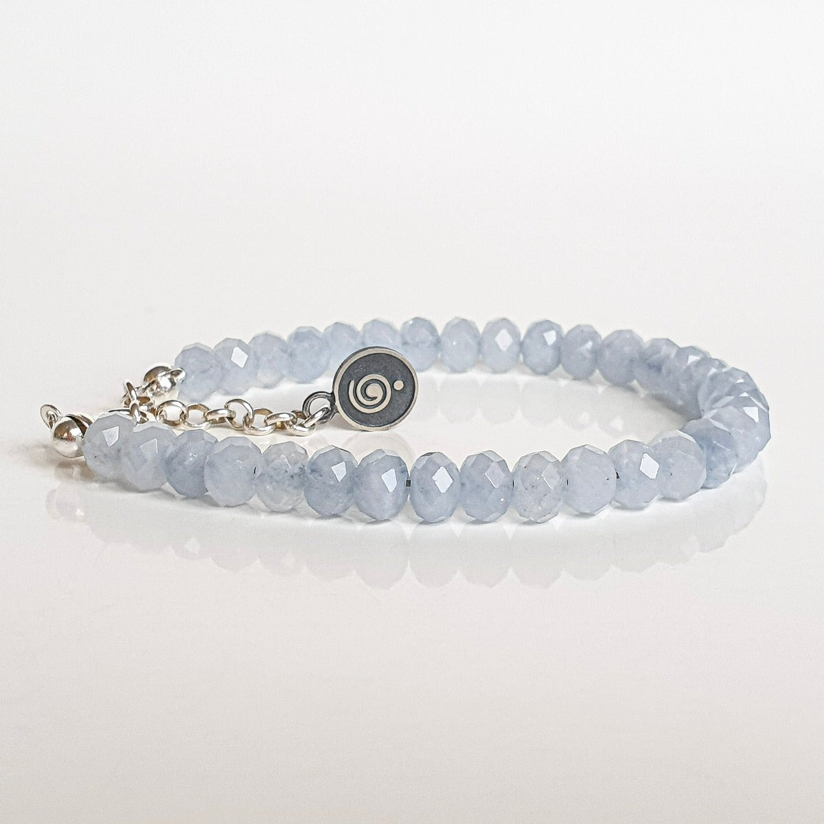 Aquamarine A+ Delicate Silver 925 Bracelet for Women "Stone of Faith"