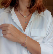 Load image into Gallery viewer, Purple Tourmaline Silver Necklace for Women's - Elegant Jewelry 2023