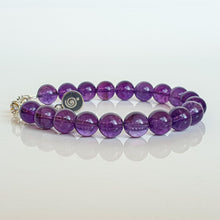 Load image into Gallery viewer, Amethyst A+ Silver Bracelet ""Magic of The Universe"
