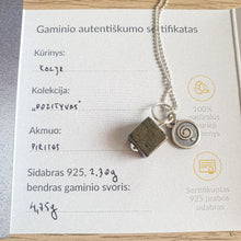 Load image into Gallery viewer, Pyrite Pendant with Chain for Women Silver 925 "Positive vibe"