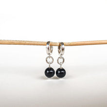 Load image into Gallery viewer, Elegant Silver 925 Earrings with Black Tourmaline "Harmony"