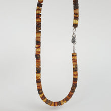 Load image into Gallery viewer, Baltic Amber Silver 925 Necklace for Men "Sun Stories"