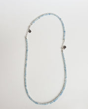 Load image into Gallery viewer, Set of Aquamarine A+ cube Silver 925 Necklace and Bracelet for Women "Stone of Faith"