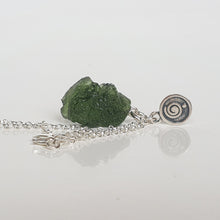 Load image into Gallery viewer, Legendary 15 mln years Moldavite Silver 925 Pendant with chain "Stone of greatness"