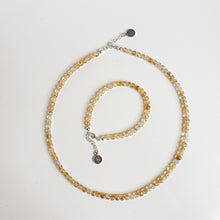 Load image into Gallery viewer, Beaded necklace with a silver clasp on a light gray background