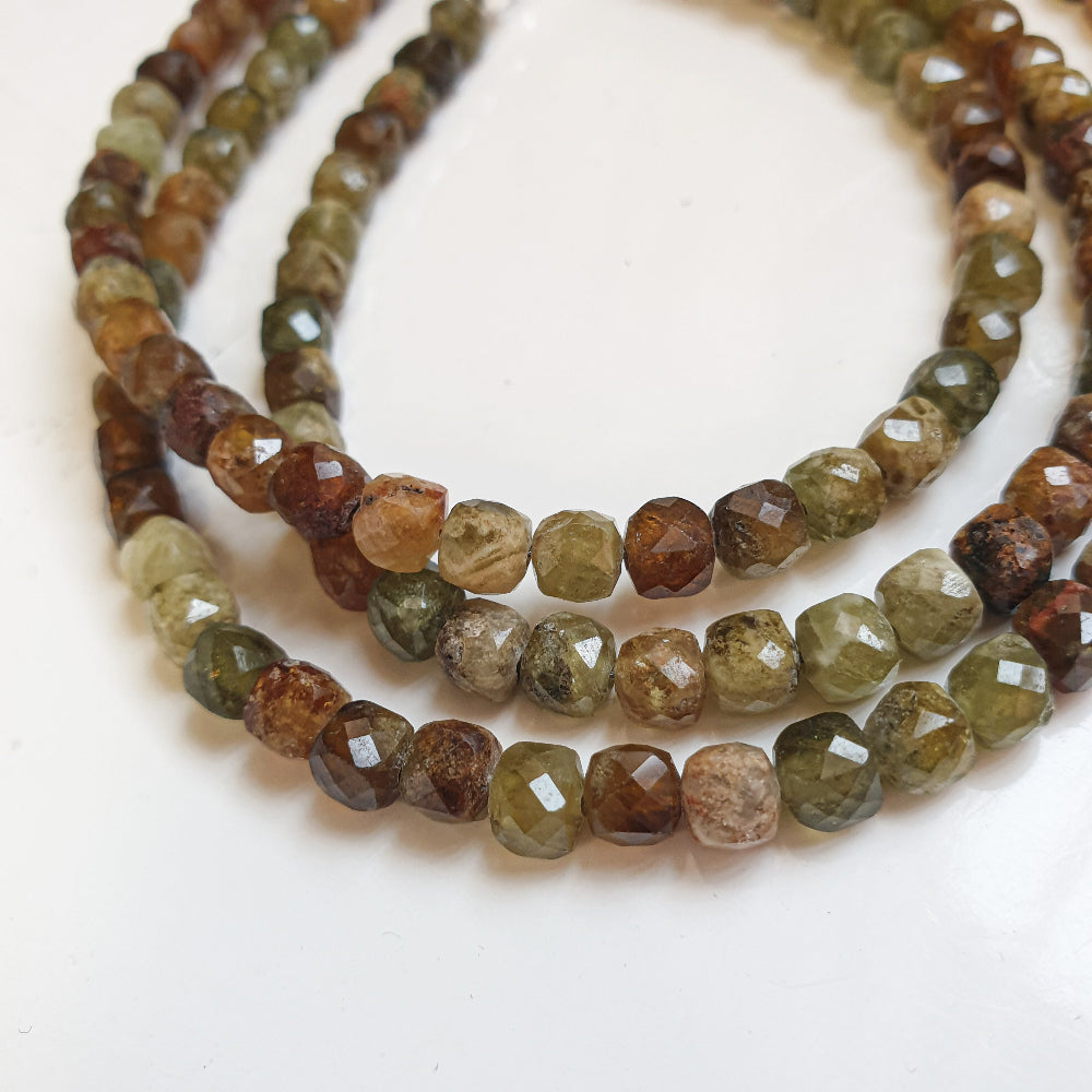 Green Garnet Silver 925 Bracelet "Vital Thouhgts" - Petit Secret