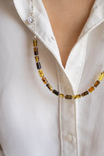 Load image into Gallery viewer, Baltijos gintaro sidabro 925 apyrankės ir vėrinio rinkinys medaus spalvos "Saulės istorijos"