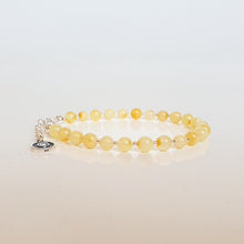 Load image into Gallery viewer, Luxury Light Baltic Amber and Sterling Silver 925 Bracelet "Sun stories"
