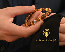 Load image into Gallery viewer, Gintaro sidabro 925 apyrankė - Vytis - "Saulės istorijos"