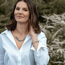 Load image into Gallery viewer, Kyanite A+ from Brasil Silver Necklace "Elevation"