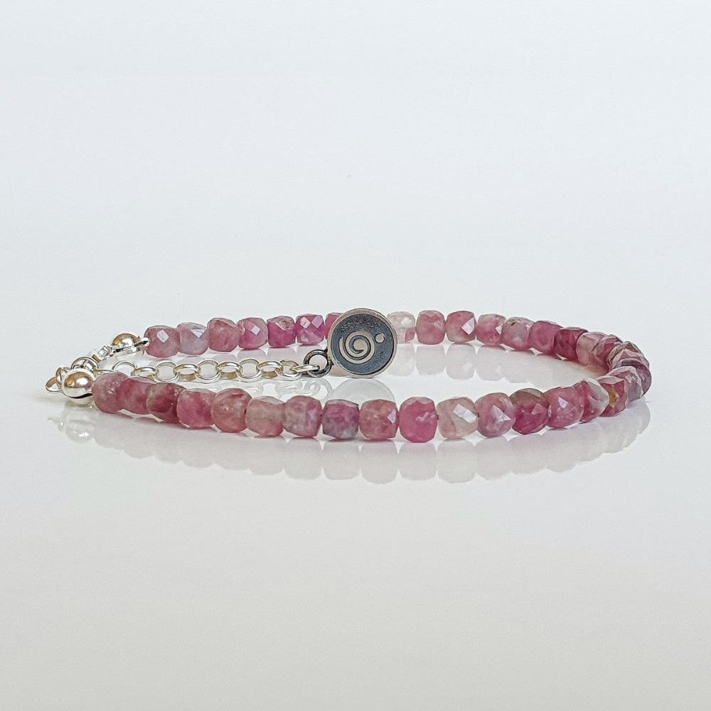 Purple Tourmaline A+ Silver 925 Bracelet "Harmony" - Petit Secret
