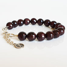 Load image into Gallery viewer, Red Garnet Silver Bracelet for Women "Vitality"