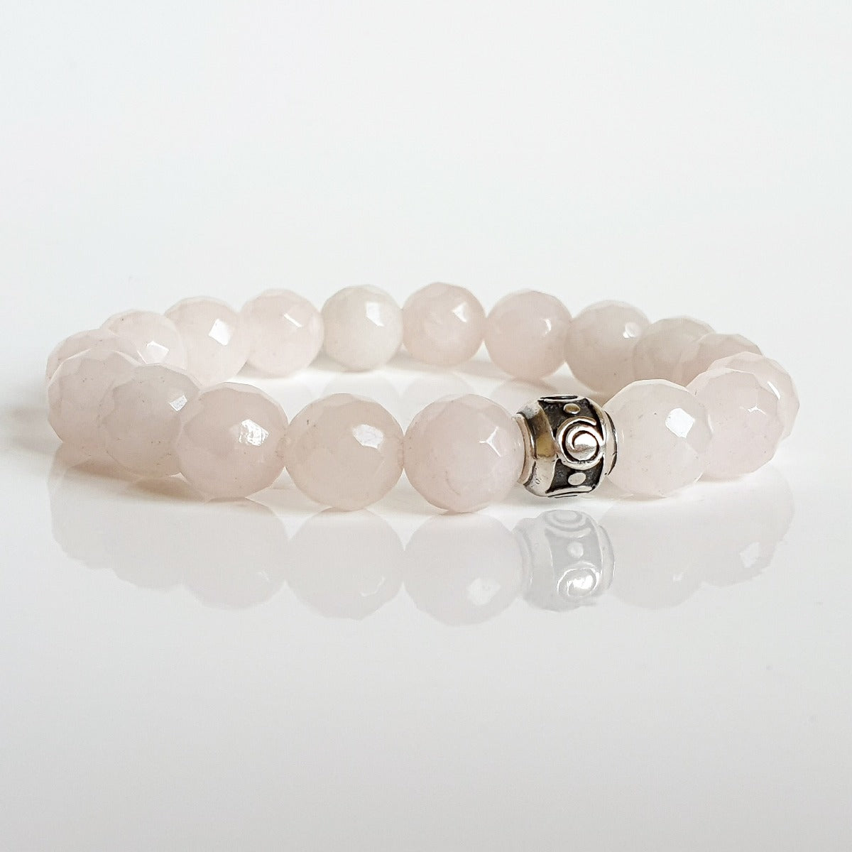 Pink Quartz Silver 925 Bracelet for Women "Tenderness"