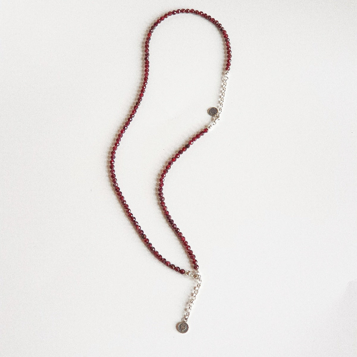 Set of Red Garnet Silver 925 Necklace and Bracelet "Vitality" - Petit Secret