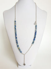 Load image into Gallery viewer, Kyanite A+ from Brasil Set of Silver Bold Puzzle Necklace and Bracelet "Elevation"