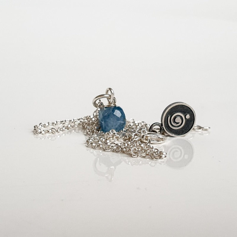Delicate Kyanite A+ from Brasil Silver Pendant "Elevation"