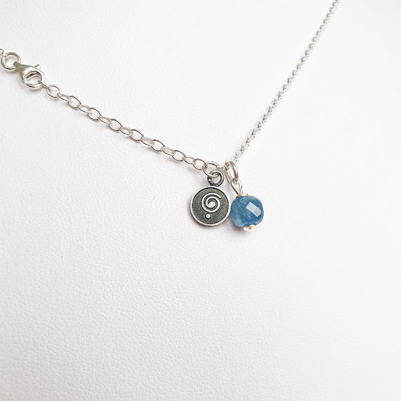 Delicate Kyanite A+ from Brasil Silver Pendant "Elevation"