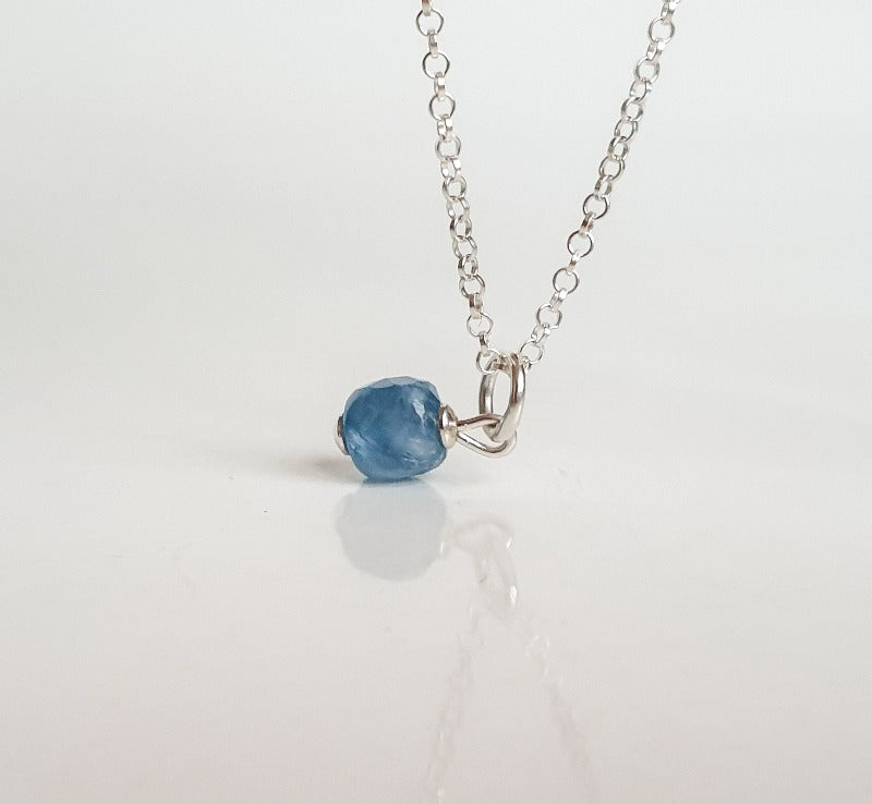 Delicate Kyanite A+ from Brasil Silver Pendant "Elevation"