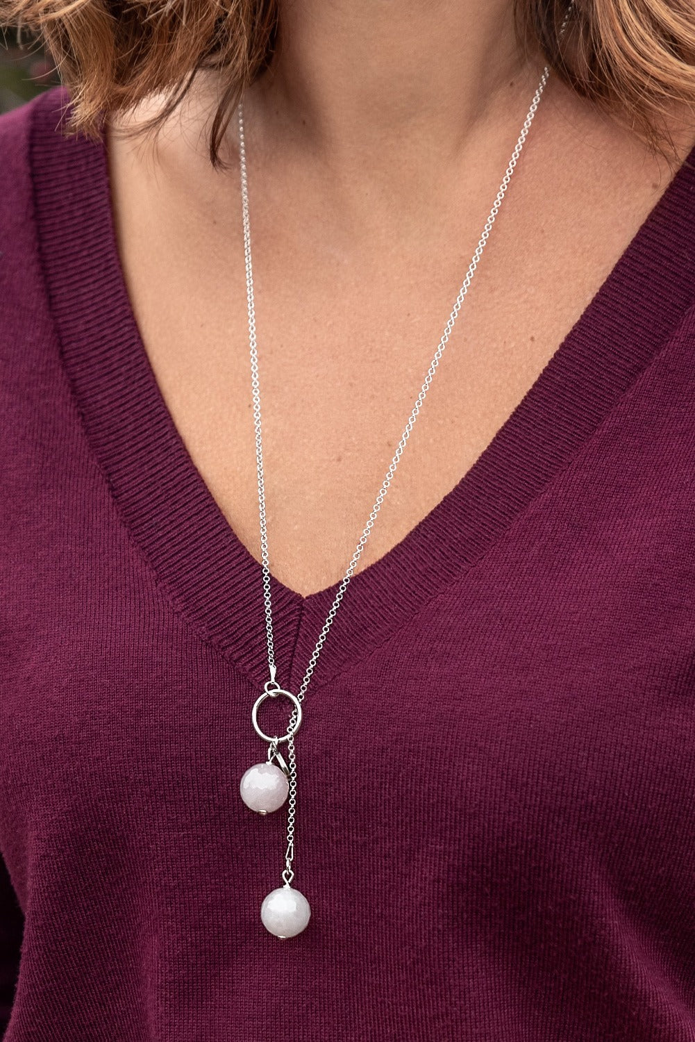 Pink Quartz Necklace for Women - Elegant Pearl Pendent Necklace 2023